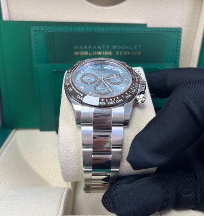 Rolex Daytona Platinum 40mm Ice Blue Index Dial
