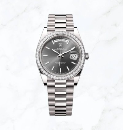 Rolex Day-date 40 White Gold Slate Dial 228349rbr new Unworn