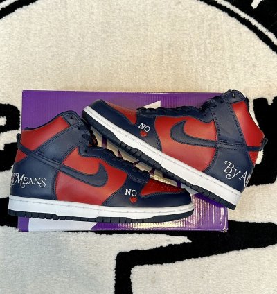 Nike Sb Dunk High Supreme By Any Means Navy
