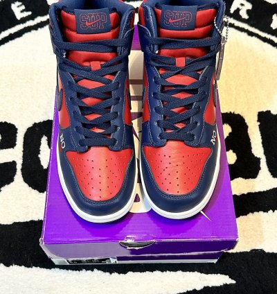 Nike Sb Dunk High Supreme By Any Means Navy