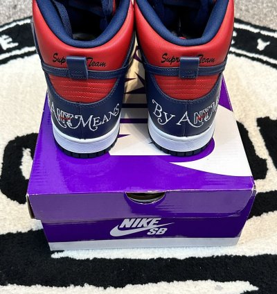 Nike Sb Dunk High Supreme By Any Means Navy