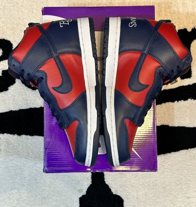 Nike Sb Dunk High Supreme By Any Means Navy