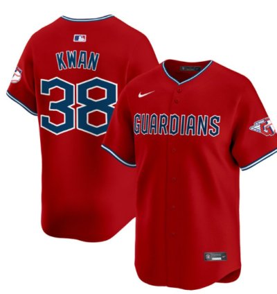 Steven Kwan Jersey 38 Cleveland Guardians 2025 Vapor Premier Limited All Stitched Red