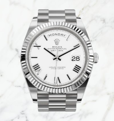 Rolex Day-date 40 White Gold White Roman Dial 228239 new Unworn