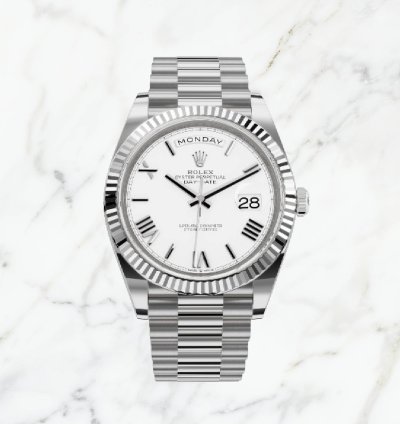 Rolex Day-date 40 White Gold White Roman Dial 228239 new Unworn