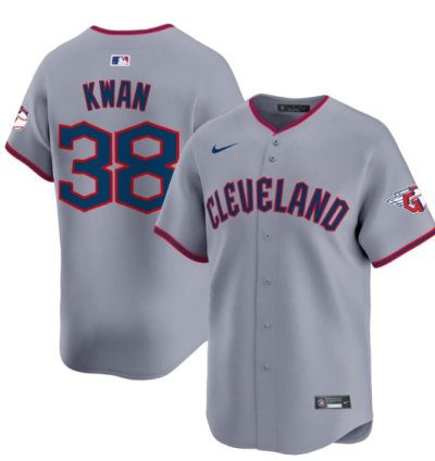 Steven Kwan Jersey 38 Cleveland Guardians 2025 Vapor Premier Limited All Stitched Gray