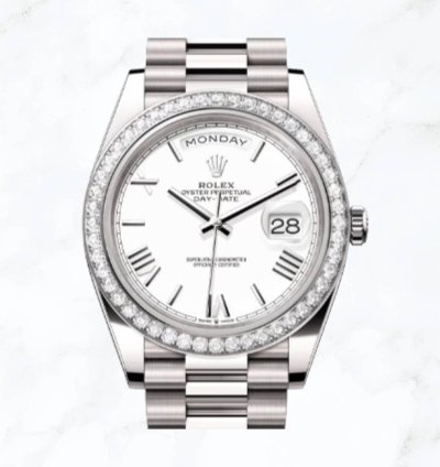 Rolex Day-date 40 White Gold White Roman Dial 228349rbr new Unworn