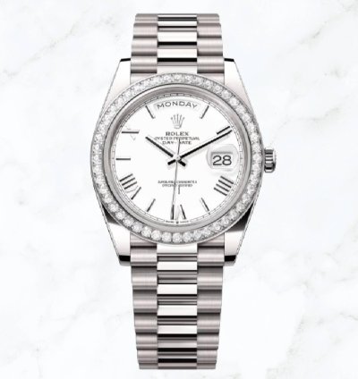 Rolex Day-date 40 White Gold White Roman Dial 228349rbr new Unworn