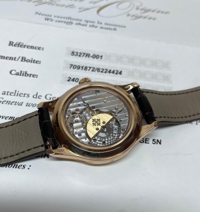 Patek Philippe Perpetual Calendar 39mm Rose Gold Ref 5327r-001