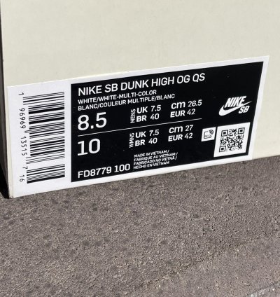 Nike Sb Dunk High Supreme Rammellzee 42