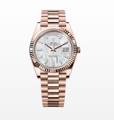 Rolex Day-date 40 White Mother Of Pearl Diamonds Dial Ng White