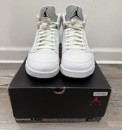 Jordan 5 Metallic White
