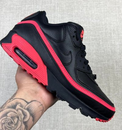 2020 Nike Undefeated Air Max 90 Black Solar Red