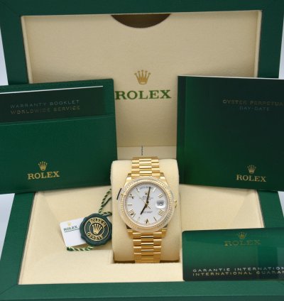 Rolex Day-date 40 White Roman Dial