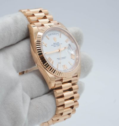 Rolex Day-date 40 White Roman Dial