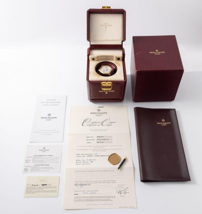 Patek Philippe Perpetual Calendar 5040j In 18k Yellow Gold Tonneau Case With Box And Papers