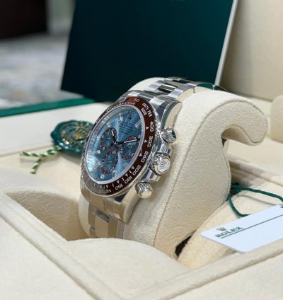Rolex Daytona Platinum Ice Blue Baguette Diamond Dial 2024