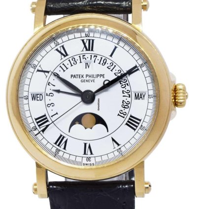 Patek Philippe Perpetual Calendar 5059 18k Yellow Gold Mens 36mm Watch 5059j
