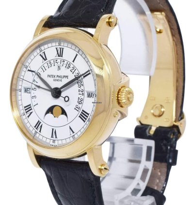 Patek Philippe Perpetual Calendar 5059 18k Yellow Gold Mens 36mm Watch 5059j