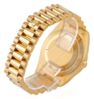 Rolex Day-date 40 Yellow Gold 18k Diamond Bezel Silver Roman Dial Ref 228348rbr Full Set Unworn