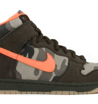 Nike Sb Dunk Highs Brian Anderson Camo With Safety Orange