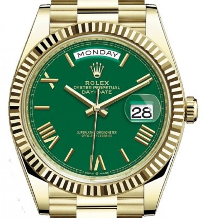 Rolex Day-date 40 Yellow Gold 228238 Green Dial New 2023