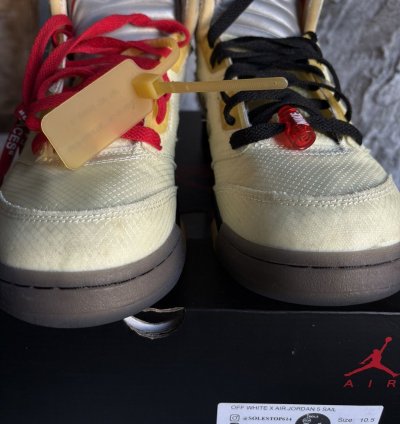 Jordan 5 Off White Sail Sneakers