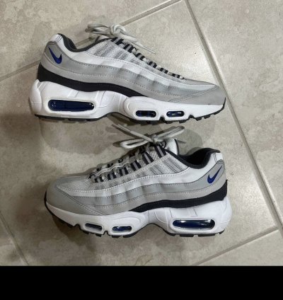 2021 Nike Air Max 95 Recraft Gs White Game Royal