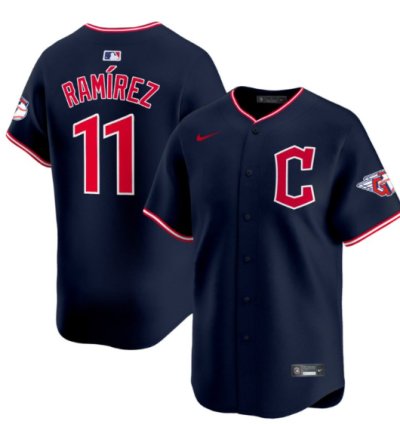 José Ramírez Jersey 11 Cleveland Guardians 2025 Vapor Premier Limited All Stitched Navy