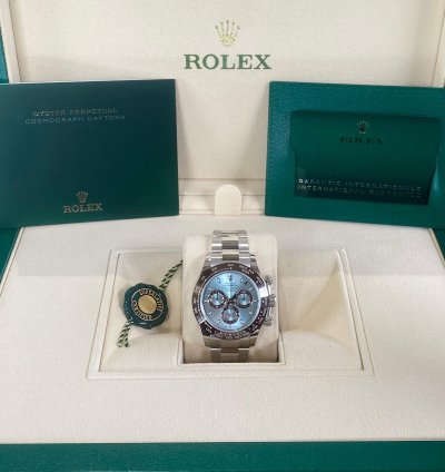 Rolex Daytona Platinum Ice Blue Dial Unworn 2023