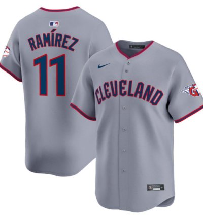 José Ramírez Jersey 11 Cleveland Guardians 2025 Vapor Premier Limited All Stitched Gray