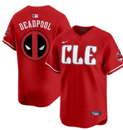 Deadpool Cleveland Guardians Cool Base Red Jersey - All Stitched