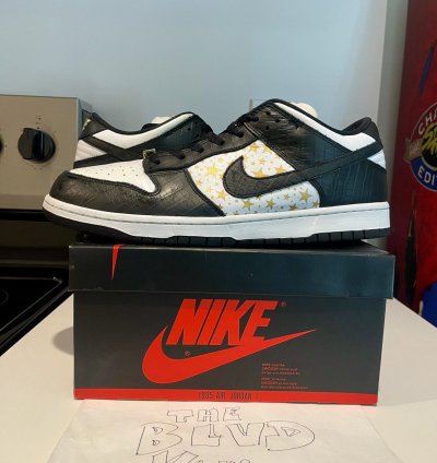 2021 Supreme Nike Sb Dunk Low Og Qs Stars Black