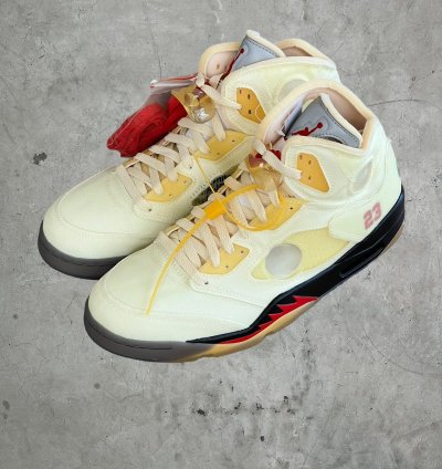 Jordan 5 Off-white Sail Sneakers