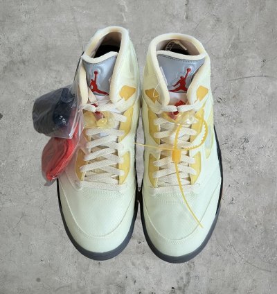 Jordan 5 Off-white Sail Sneakers