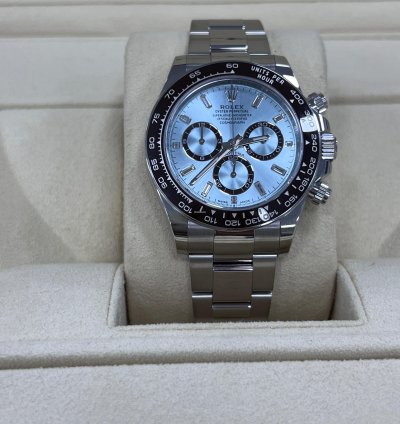 Rolex Daytona Platinum Open Caseback Baguette Diamond Dial