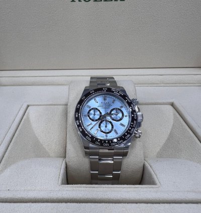 Rolex Daytona Platinum Open Caseback Baguette Diamond Dial