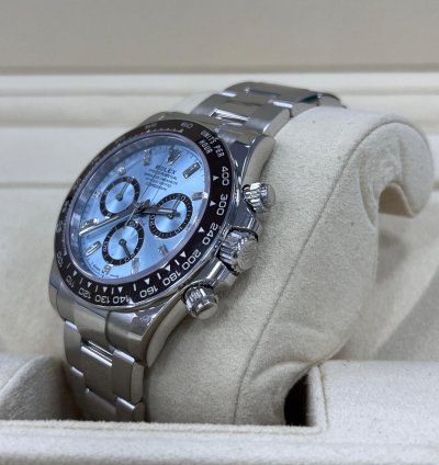 Rolex Daytona Platinum Open Caseback Baguette Diamond Dial