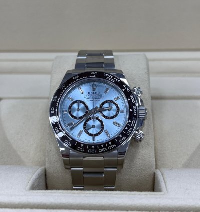 Rolex Daytona Platinum Open Caseback Baguette Diamond Dial