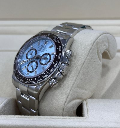 Rolex Daytona Platinum Open Caseback Baguette Diamond Dial