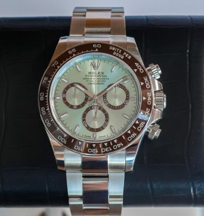 Rolex Daytona Platinum Platona 126506 Unworn 2024 40mm Full Set Display Caseback Ice Blue