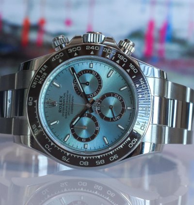 Rolex Daytona Platinum Platona 126506 Unworn 2024 40mm Full Set Display Caseback Ice Blue