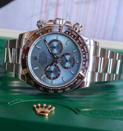 Rolex Daytona Platinum Platona 126506 Unworn 2024 40mm Full Set Display Caseback Ice Blue