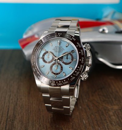 Rolex Daytona Platinum Ref 116506 Ice Blue Dial New Full Set 2022