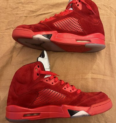 Jordan 5 Red Suede