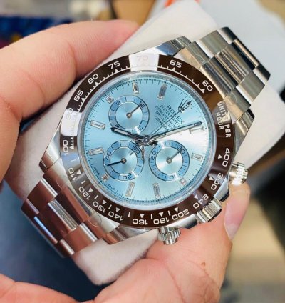 Rolex Daytona Platinum With Baguette Diamond Dial