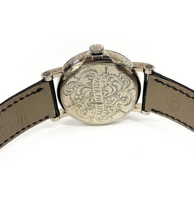 Patek Philippe Perpetual Calendar 5160 500g-001 38mm White Gold With Black Leather Watch 2018
