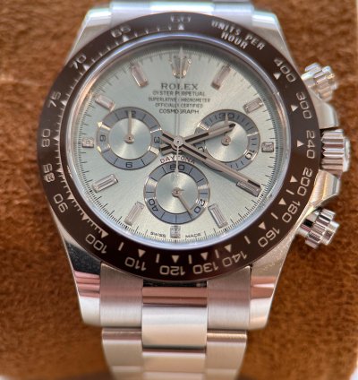 Rolex Daytona Platinum With Ice Blue Dial And Baguettes Diamonds Fix Price