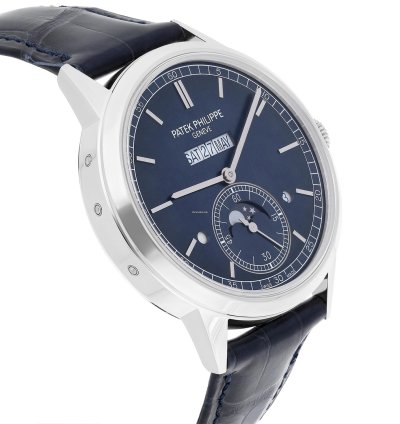 Patek Philippe Perpetual Calendar 5236p Perpetual Calendar Grand Complications Blue Dial 41mm Platinum Timepiece