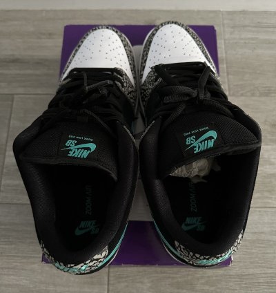 Nike Sb Dunk Low Atmos Elephant Grey Black White Jade Sz 12
